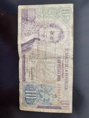 Billete 10 Pesos Oro De Colección 