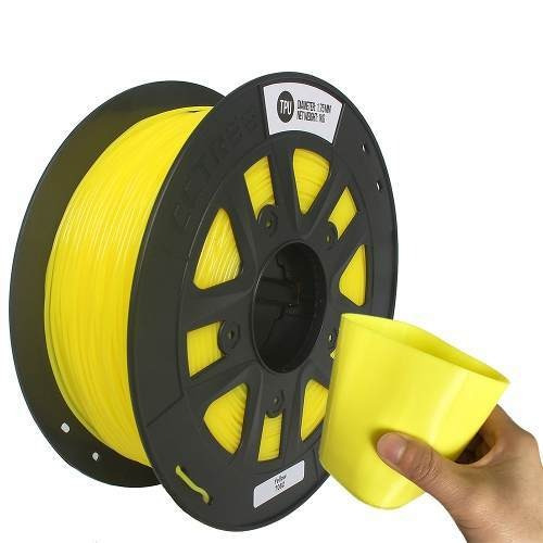 Filamento 3D Cctree TPU de 1.75mm y 1kg amarillo