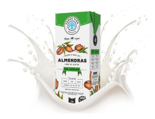 Leche De Almendras Pampa Vida Sin Azucar - 12 Litros