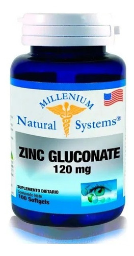 Zinc Gluconate 120 Mg 100 Sg - Unidad a $384