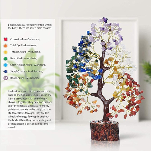Piedras Curativas Árbol De La Vida Con 7 Chakras Yatskia