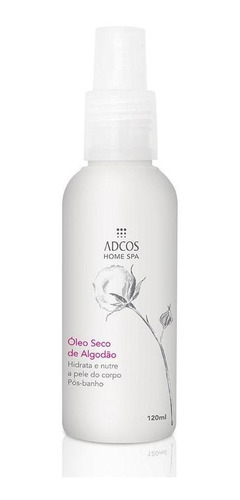 Adcos Home Spa Óleo Seco De Algodão 120ml Tipo De Pele Normal