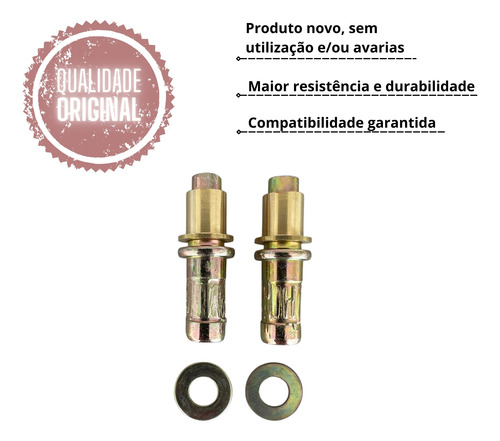 2 Pino Dobradiça Porta Gol/parati/saveiro G2 1995/1999