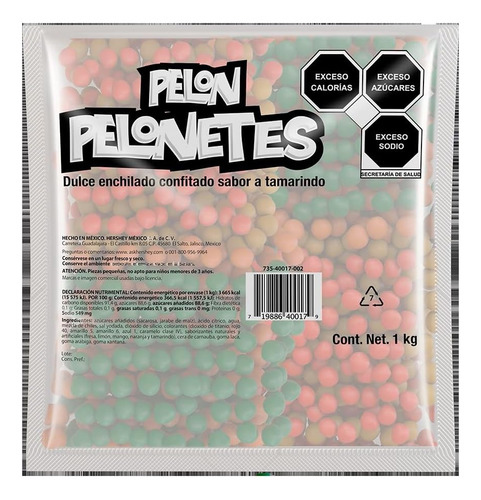 Pelonetes De Tamarindo Caja Con 5 Bolsas De 1 Kg