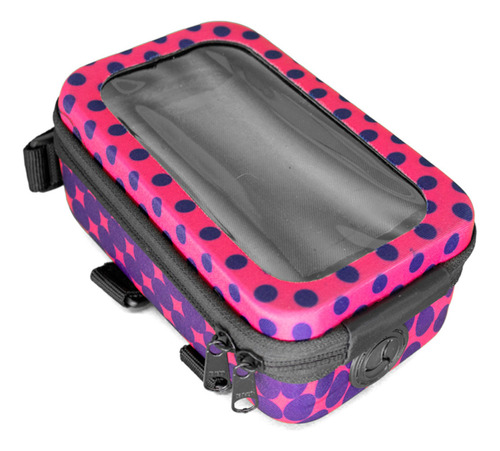 Bolsa De Quadro Bike Para Celular E Acessórios Cor Rosa