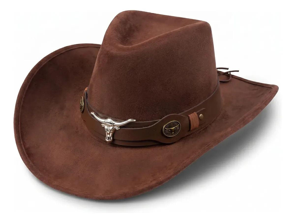 Vanance® Sombreros Vaquero Elegante Moda Texanas Tejanas Unisex Niño Adulto Ajustable Colores Marrón Único Sombrero Vaquero Clásico Versátil