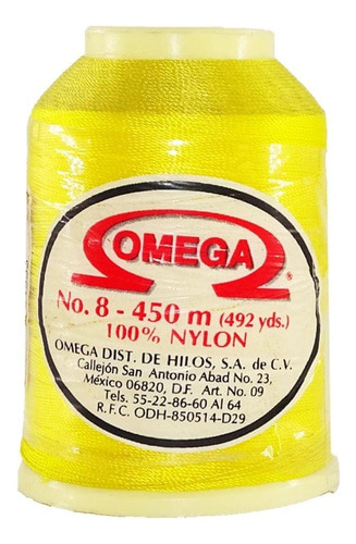 Hilo Nylon Omega No.8 C/450m Amarillo #75