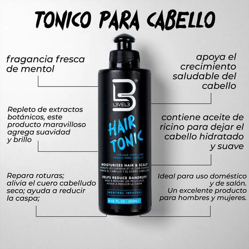Tónico Para Cabello Level 3 Reparación Y Crecimiento 250ml