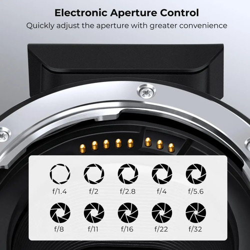 Adaptador Rf Ef/ef-s Camera Canon Eos R Autofoco K&f Concept 6.5 Cm 5 Cm