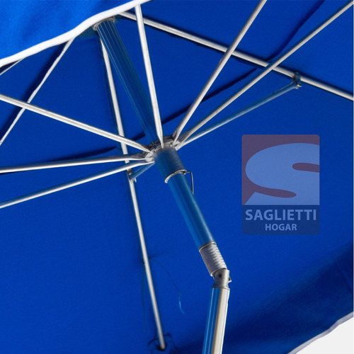 Imagen 6 de 9 de Sombrilla Reforzada 2 Metros Reclinable Lona Aluminio Alumel