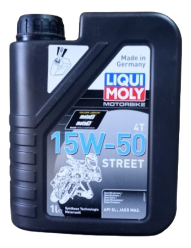 Aceite Liqui Moly 15w50 X 1 Litro Para Moto 4 Tiempos 