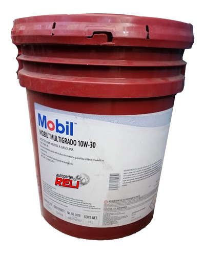 Aceite Mobil 10w30 Cubeta Motores A Gasolina