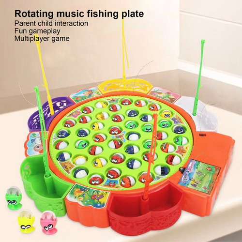 Juego De Pesca, Juego De Pesca Giratorio Con 24 Peces Y 5 Ca