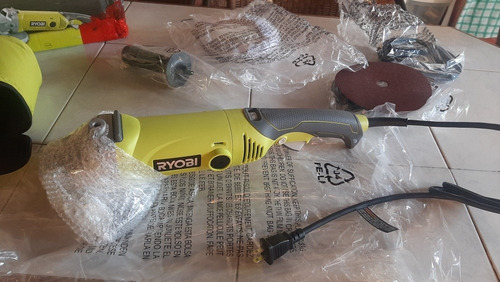 Esmeril, Pulidora, Lijadora 7 Pulgadas 10 Amp. Ryobi