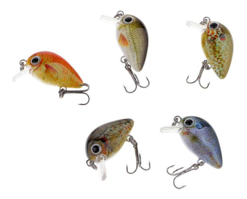 5x Cebo De Minnow Ojo 3d Rítmico Sonido Baitcasting