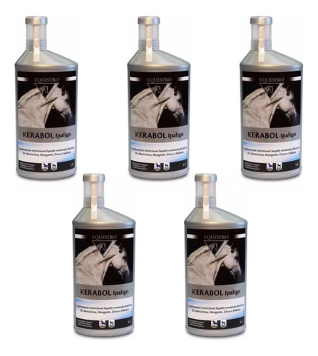 Kit 5 Unidades - Equistro Kerabol Ipaligo 1 Lt