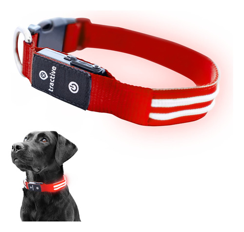 Tractive Collar De Perro Con Luz Led, 3 Modos De Luz Para C.