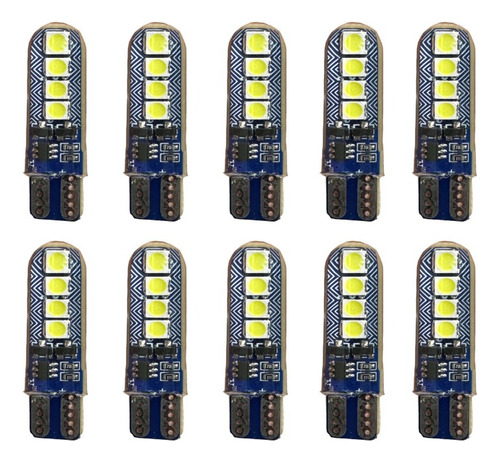 10 Led Secuencial Estrobo Pellizco T10 W5w 194 158 Silicon