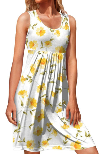 Kinrui Dama's Casual Sundress Midi Dress Loose Strap