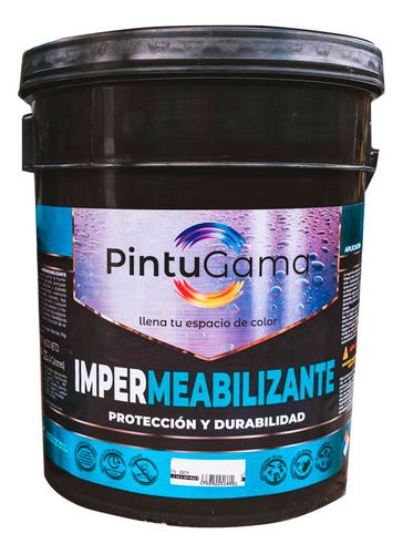 Pintura Impermeabilizante Pintugama Industrial Cuñete 4 Gal