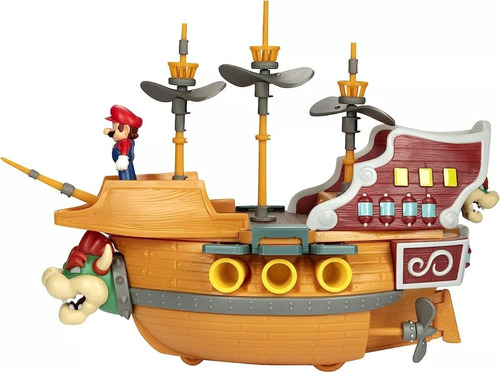 Playset Barco Super Mario Juego De Aeronave Deluxe De Bowser