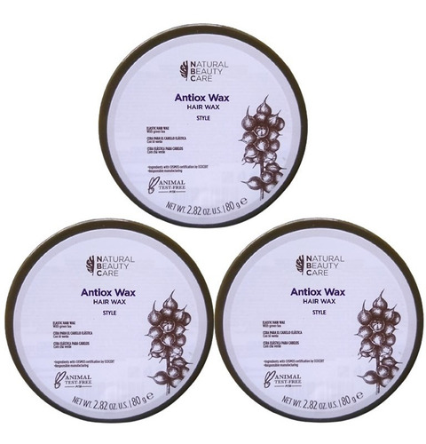 3 Piezas Antiox Wax 80 Grs Nbc Cera Elastica Para El Cabello