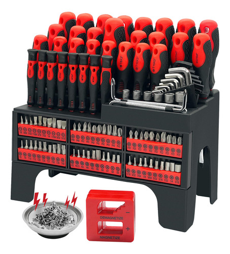 Set De Destornilladores Magnéticos De 118 Piezas Con Accesor