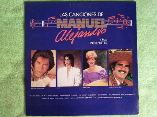 Eam Lp Vinilo Las Canciones De Manuel Alejandro 1985 Cbs