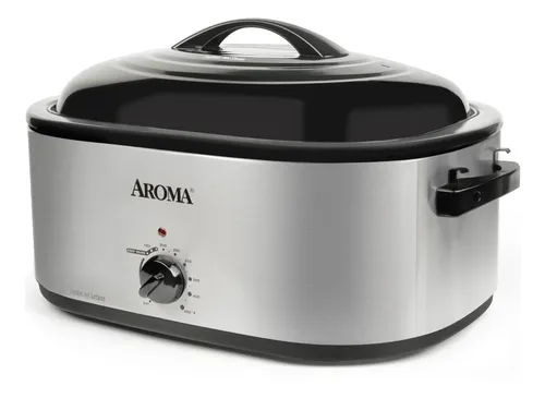 Horno Asador De 22 Cuartos Con Tapa De Acero Inoxidable
