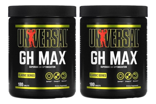 Gh Max 180 Tabs X2 Unidades Universal Arginina Pro Hormonal Sabor Sin Sabor