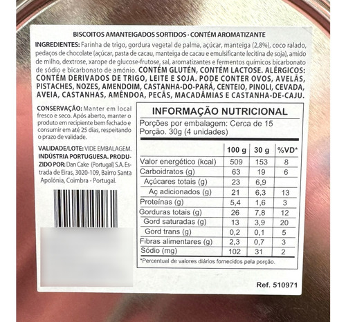 Lata Biscoito Importado Butter Cookies Danesita 454g Danish