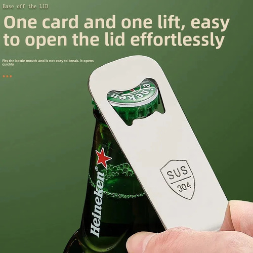 Abridor De Botellas De Cerveza De Acero Inoxidable, Abrebote