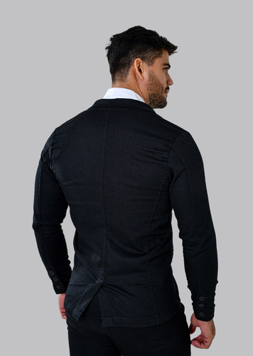 Blazer Masculino Sarja Slim Fit Com Elastano