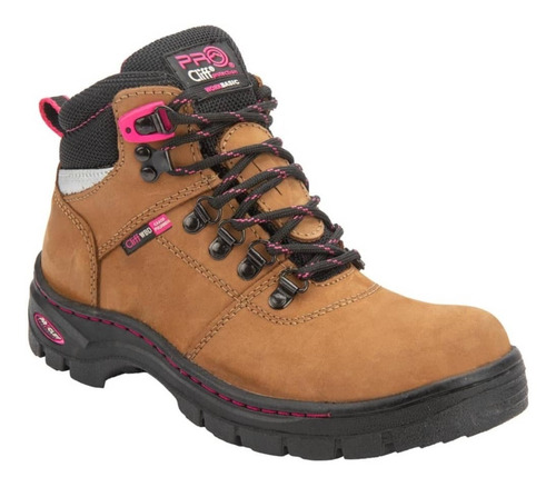 Botas Seguridad Mujer Cliff Piel Trabajo Industrial Casco