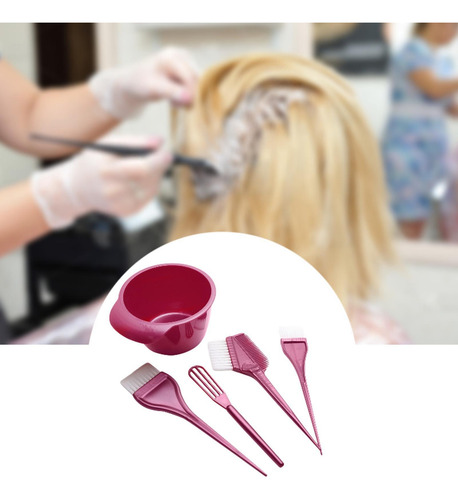 Juego De 5 Pinceles Y Cuencos Para Teñir El Cabello, Kit De