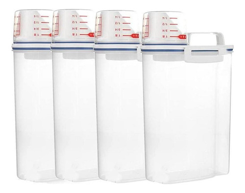 Bake Dispensadores De Cereales De Plástico Multiusos De 4