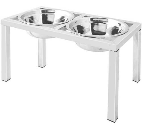  Elevated Pet Feeder With Double Dog Bowls