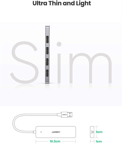 Ugreen Hub Usb 3.0, Usb 3.0 4 Puertos Superspeed 5gbps Para 