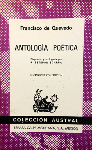 Antología Poética, Francisco De Quevedo (Reacondicionado)