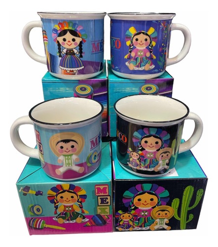 Taza Cerámica Muñequita Lele 350 Ml Costo Publicado X C/u