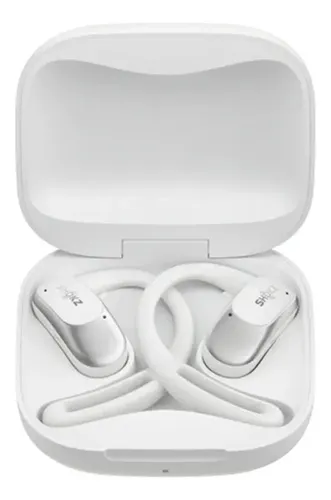 Audífonos Bluetooth Shokz Openfit Air Color Blanco Luz Azul