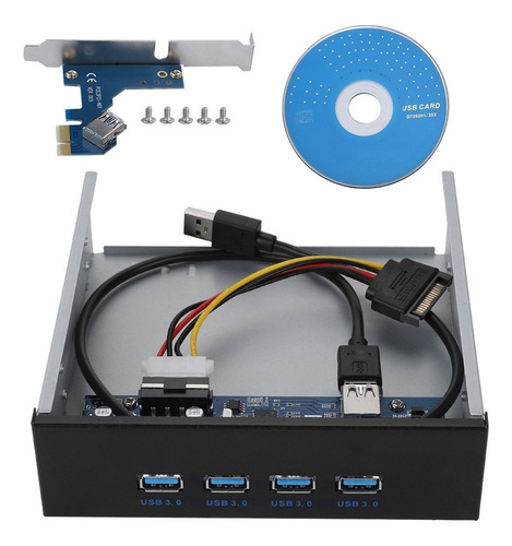 Adaptador De Tarjeta Usb 3.0 Pci Express Pci-e 5.25 Panel Fr