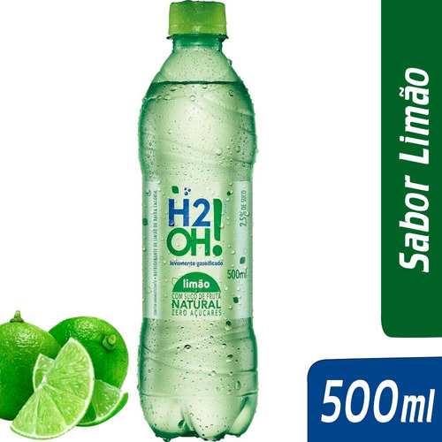 Refrigerante Limao H2oh Agua Com Gas Sem Acucar 500ml 