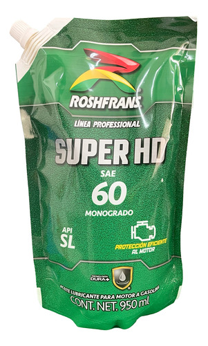 Aceite Para Motor Multigrado Roshfrans Super Hd 60 950 Ml