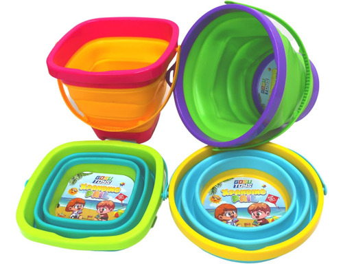Gosu Toys Cubo De Arena Plegable Cubo De Arena Expandible...