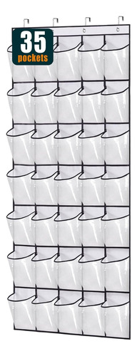 Misslo 35 Clear Large Pockets Over The Door Shoe Organize...