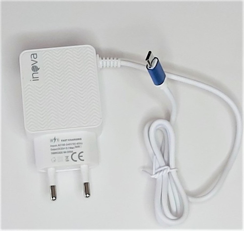 Carregador Android Turbo Inova Cabo Tipo C 3.1a 2 Usb