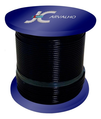100 Metros Cabo De Aço 3/16 6x19 Revestido Nylon P/ Academia