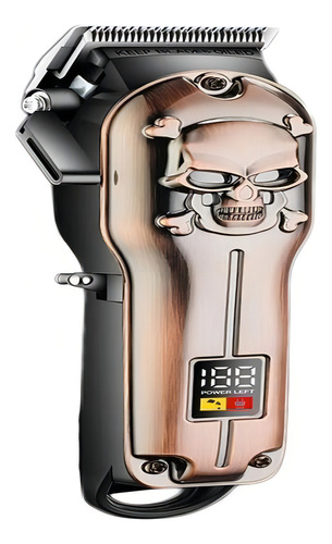 Máquina De Cortar Cabelo Profissional Kemei Km-2618 100-240v Cor Bronze
