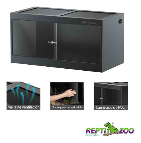 Reptizoo Terrario Grande Reptiles 180 L, Plástico Térmico